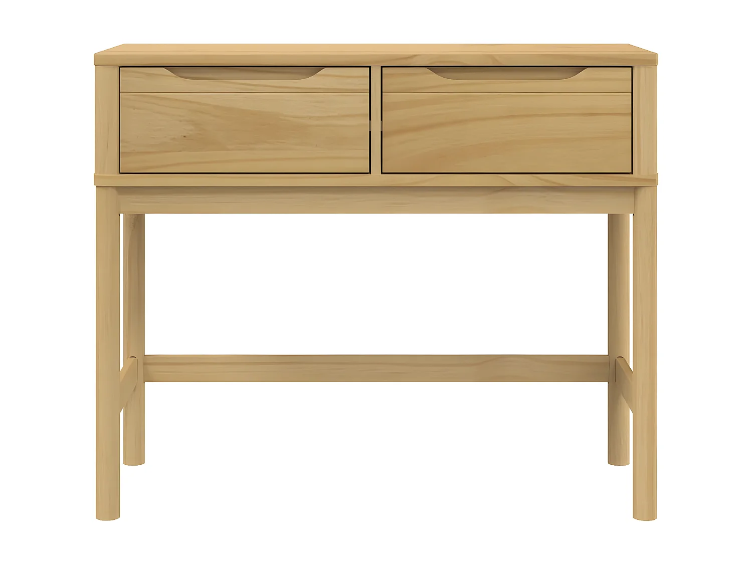 Table console FLORO marron cire 89,5x36,5x73 pin massif