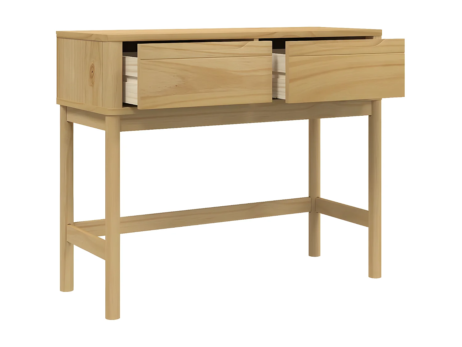 Table console FLORO marron cire 89,5x36,5x73 pin massif