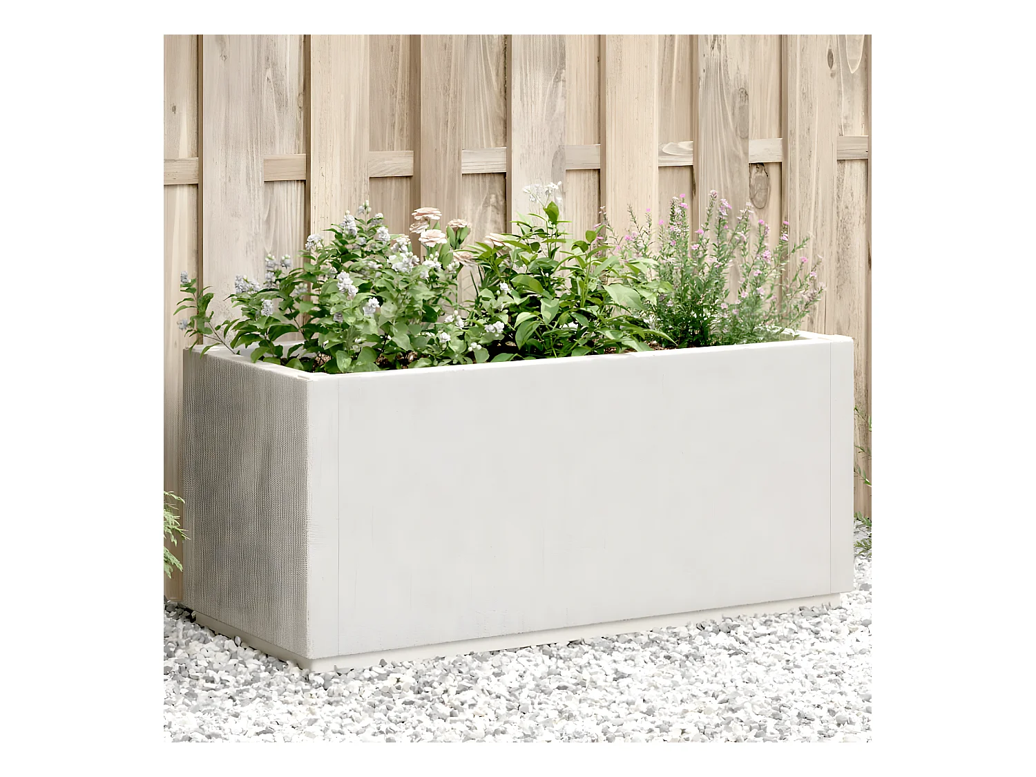 Jardinière blanc 80x36x35 PP