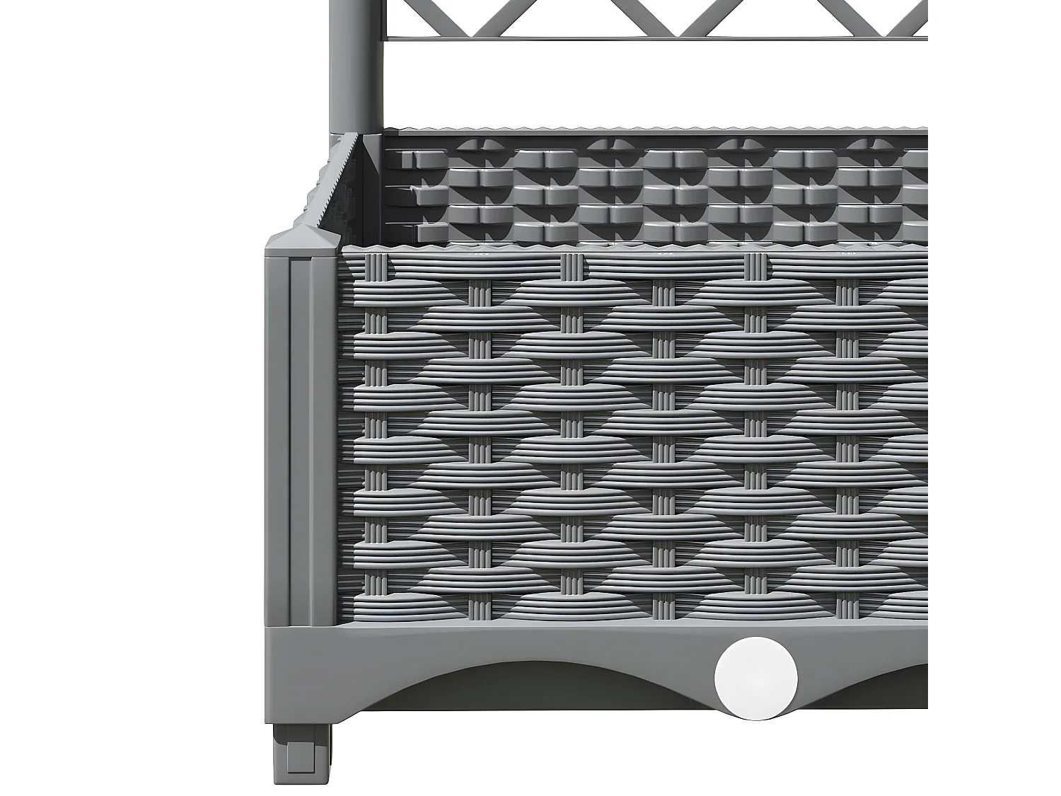 Jardinière avec treillis Gris clair 80x40x121,5 PP