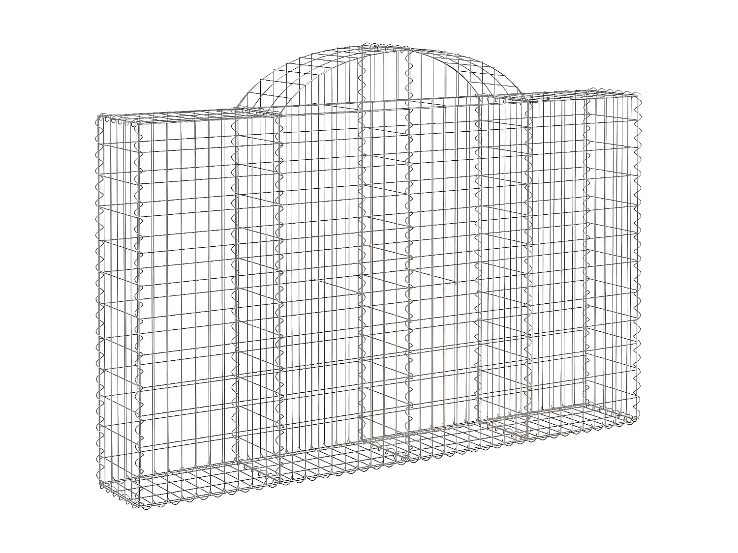 Paniers à gabions arqués 14 pcs 200x30x120-140 Fer galvanisé