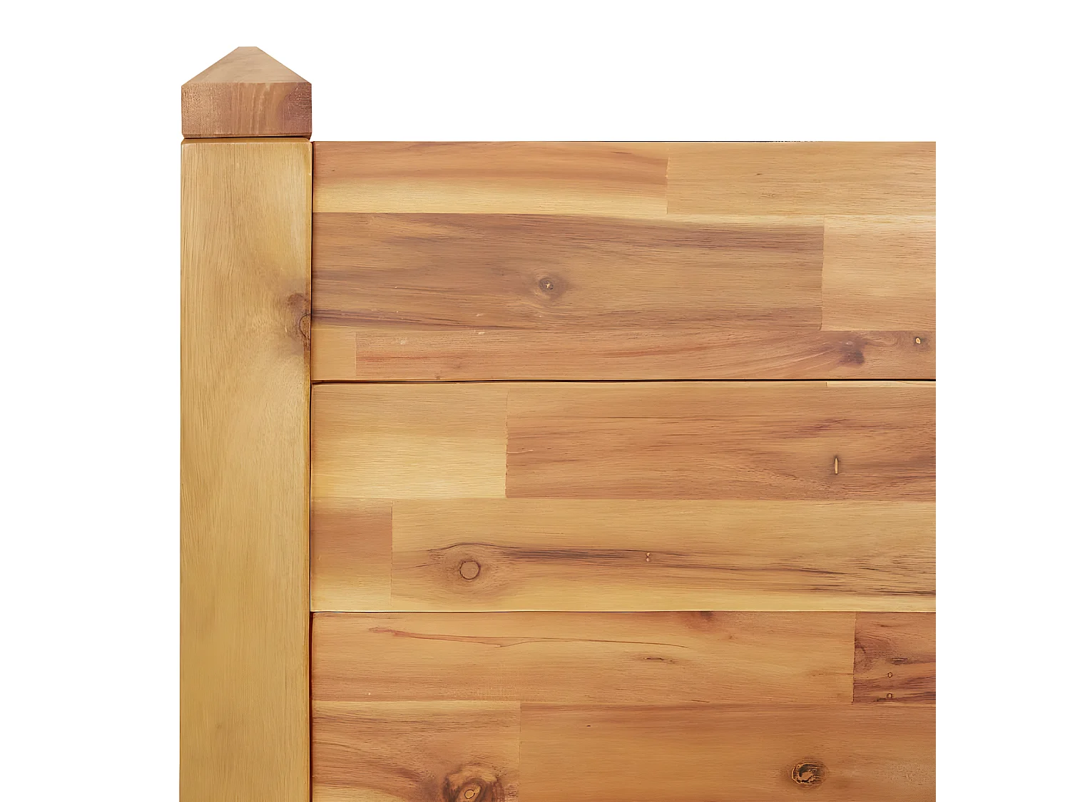 Lit surélevé de jardin 160x60x44 bois massif d'acacia