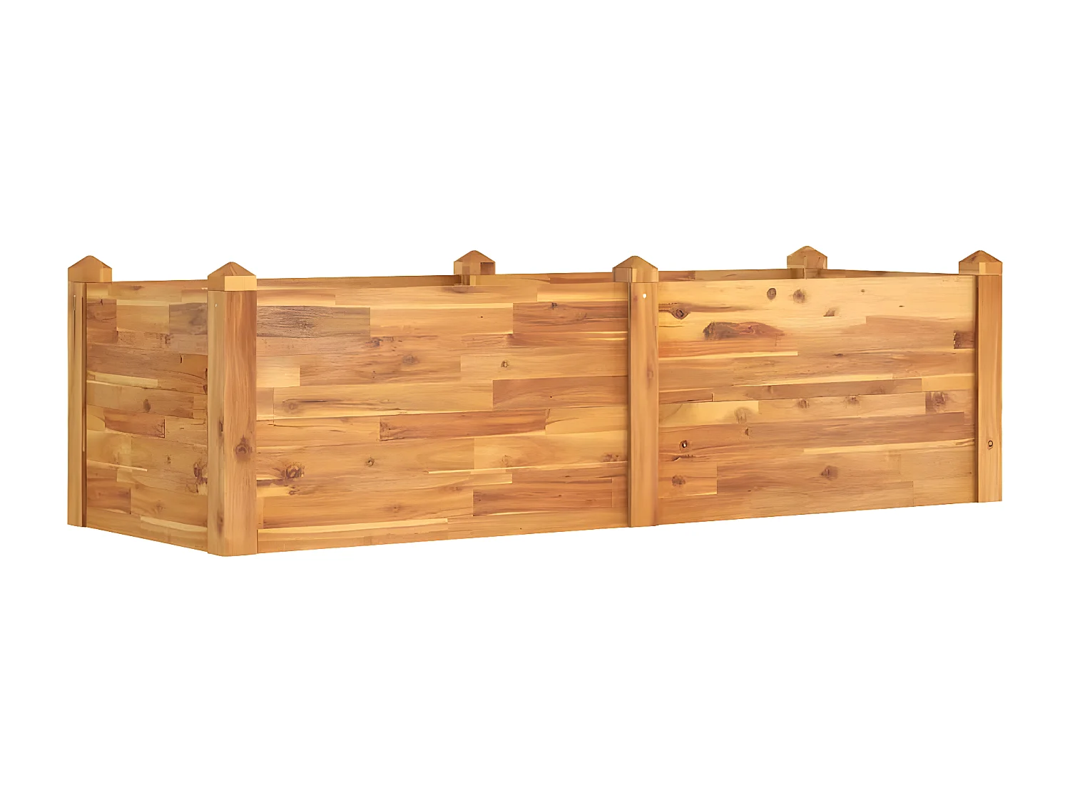 Lit surélevé de jardin 160x60x44 bois massif d'acacia