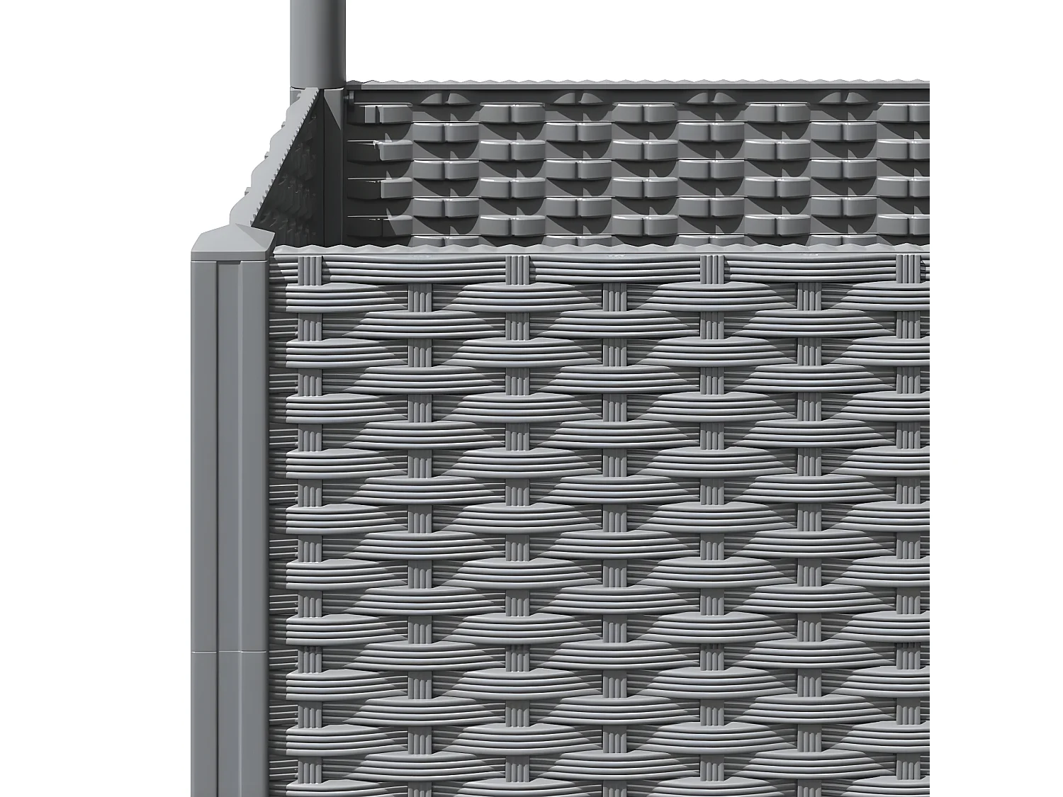 Jardinière avec treillis Gris clair 40x40x136 PP