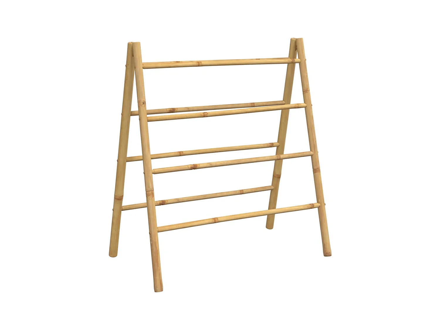 Échelle à serviettes double avec 4 échelons 90x50x100 bambou