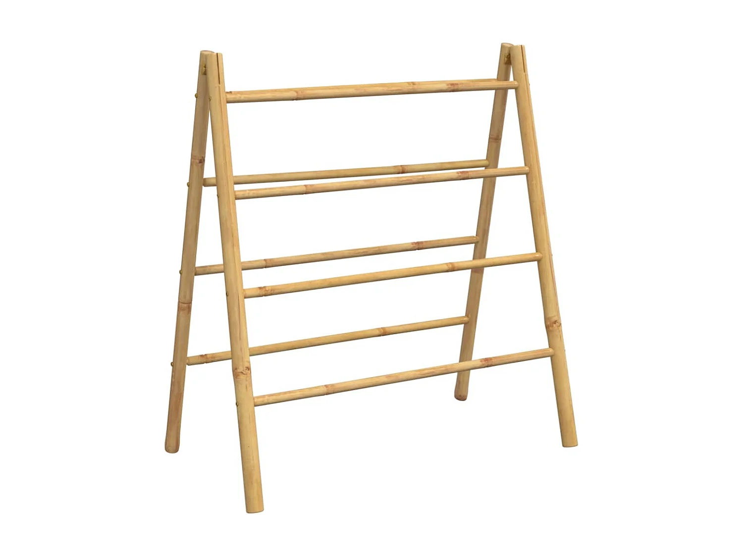 Échelle à serviettes double avec 4 échelons 90x50x100 bambou