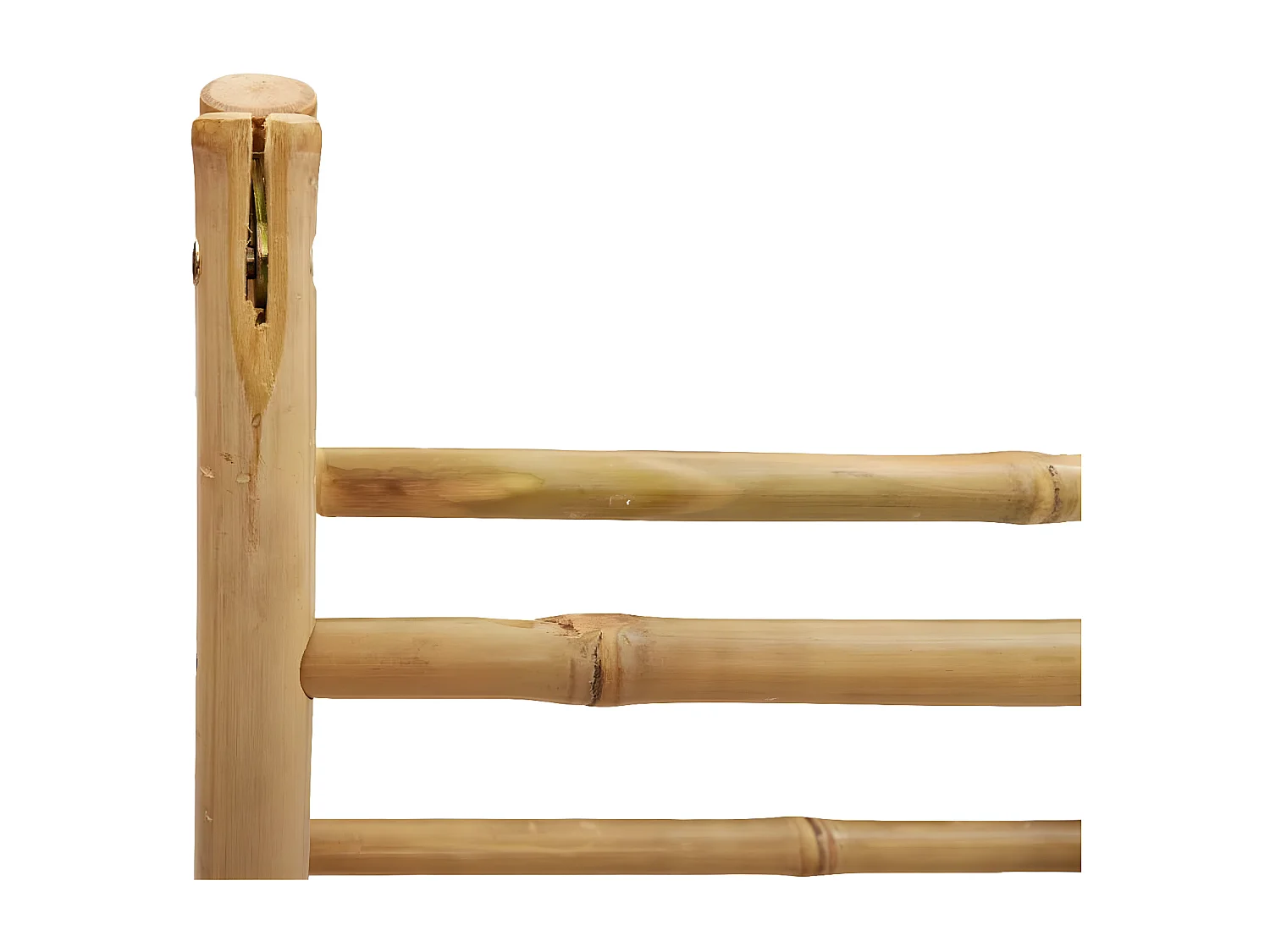 Échelle à serviettes double avec 4 échelons 90x50x100 bambou