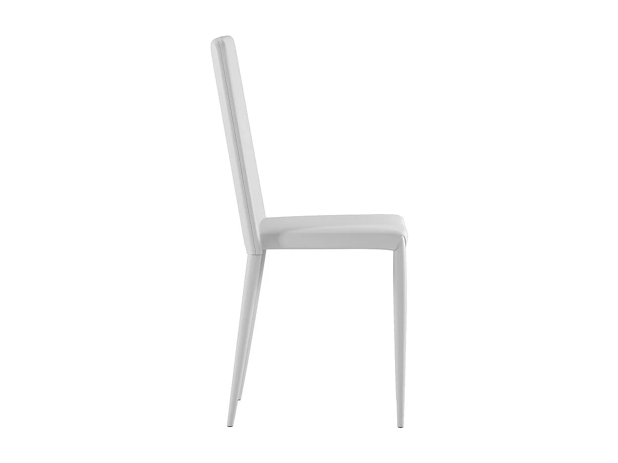 Cleo - Silla de ecopiel blanca 4 piezas