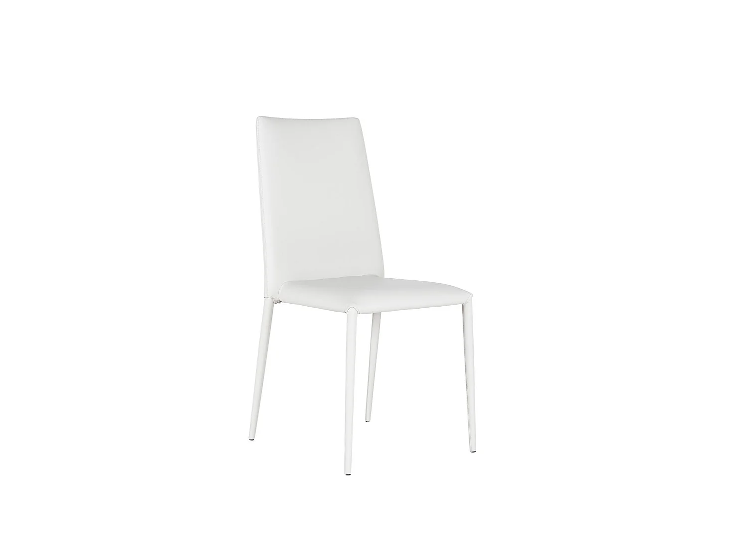 Cleo Chaise en éco-cuir blanc 4 pcs