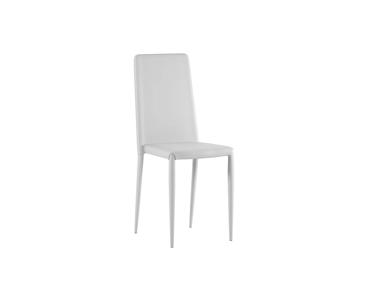 Cleo Chaise en éco-cuir blanc 4 pcs