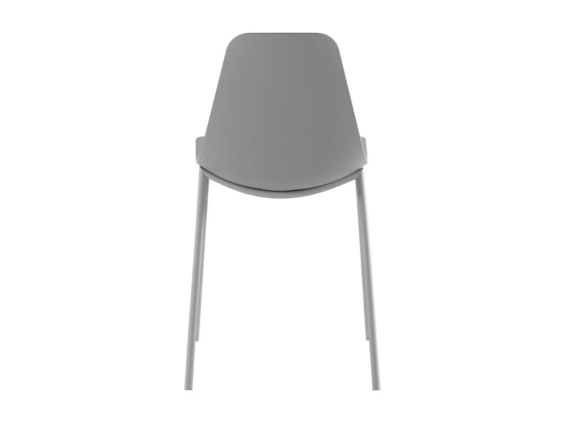 Frida - Silla de polipropileno gris 4 piezas