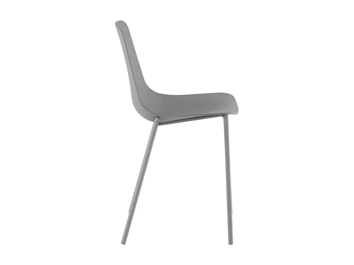 Frida Chaise grise en polypropylène 4 pc