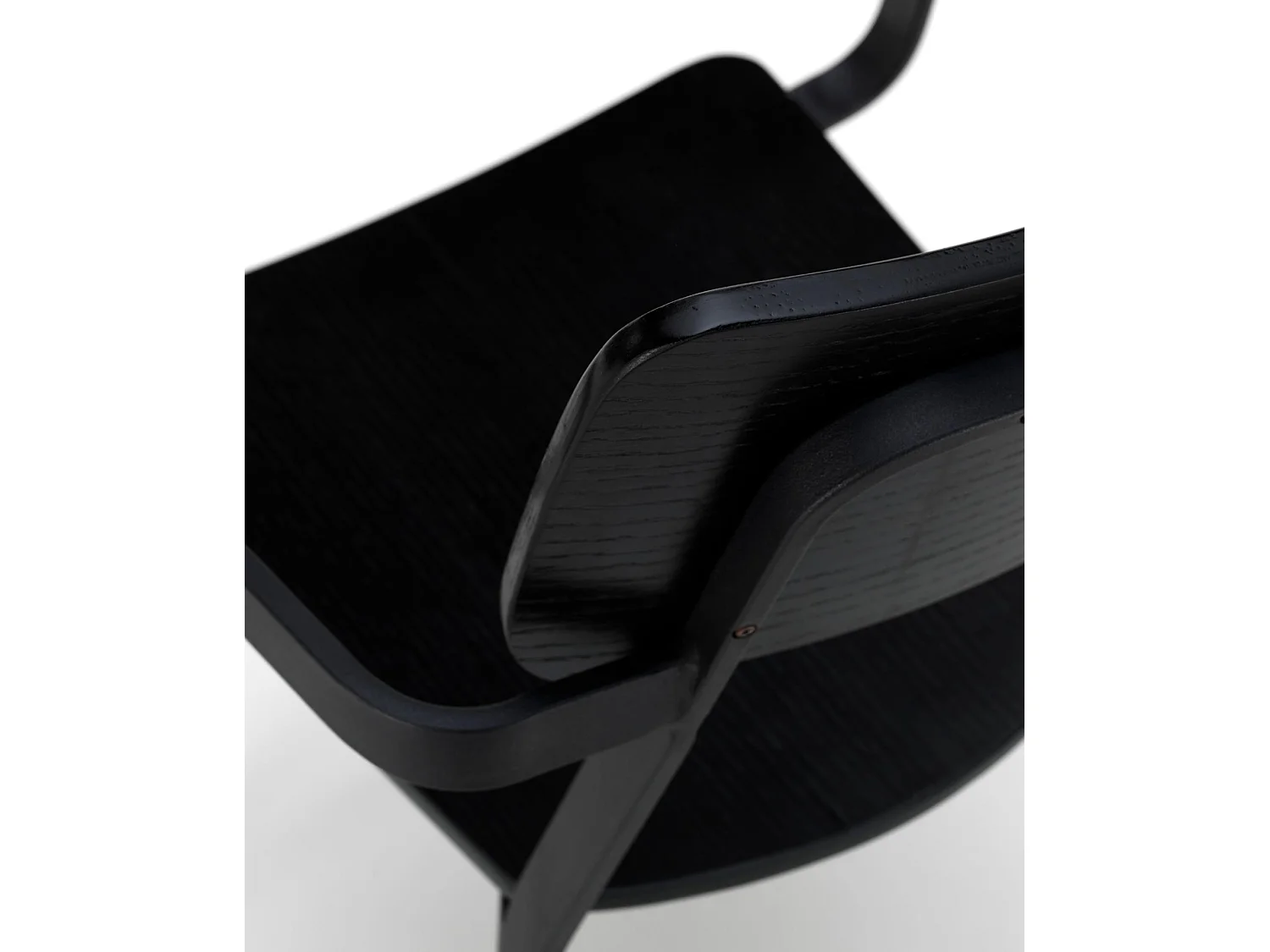 Table basse Woody Chaise en bois noir 4 pcs