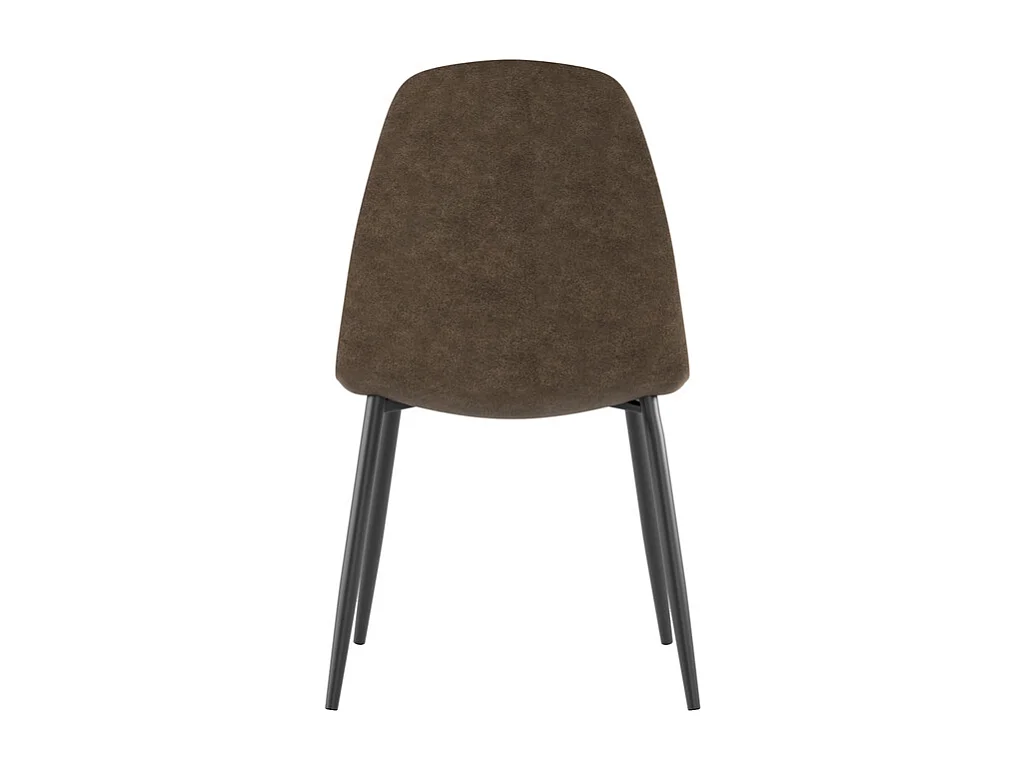 Brigitte Chaise en éco-cuir marron 4 pcs