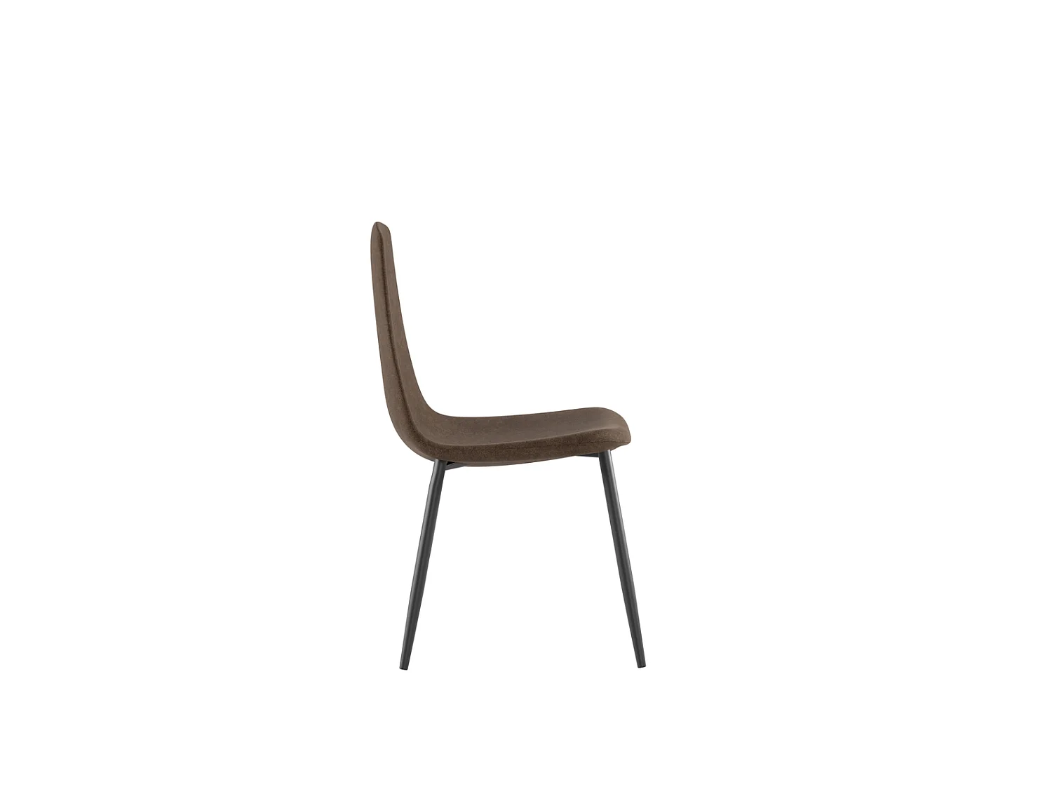 Brigitte Chaise en éco-cuir marron 4 pcs