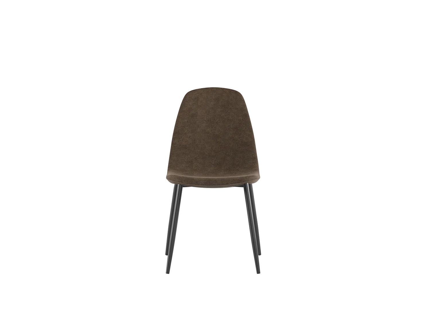 Brigitte Chaise en éco-cuir marron 4 pcs