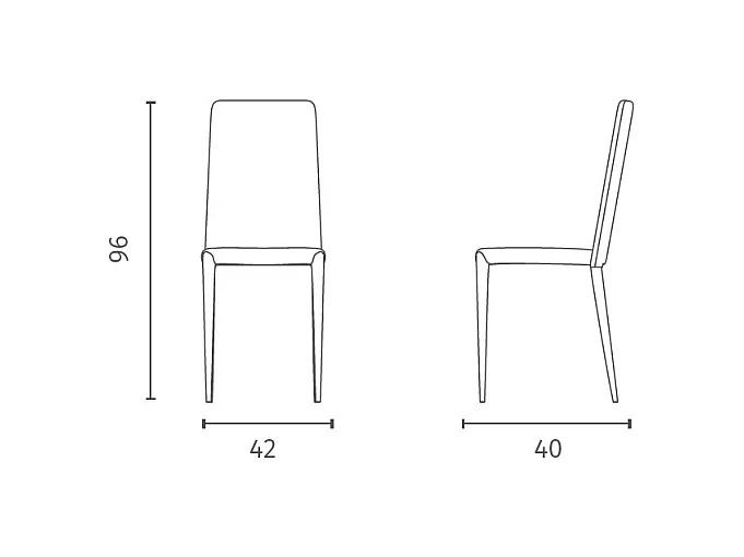 Cleo - Dunkelgrauer Öko-Lederstuhl 4-tlg