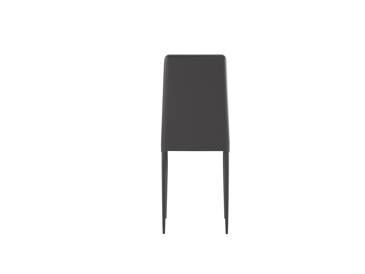 Cleo Chaise en éco-cuir gris foncé 4 pcs