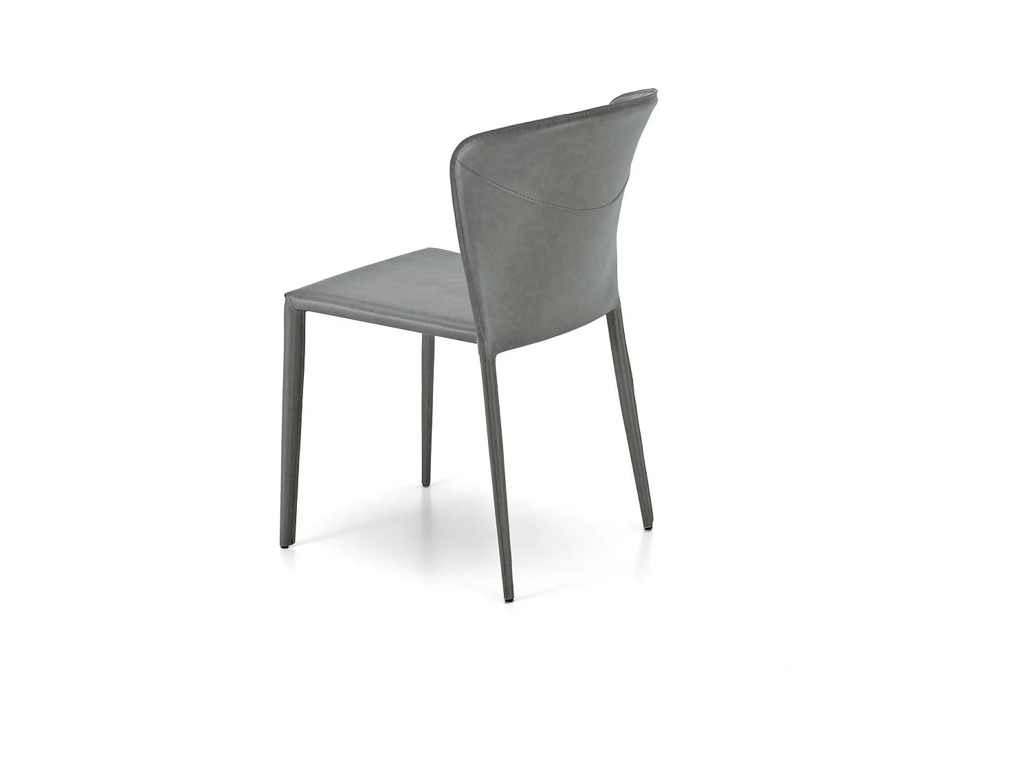 Break - Grauer Kunstlederstuhl 4-tlg