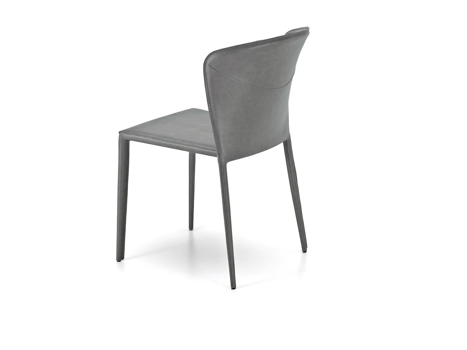 Break Chaise simili cuir gris 4 pcs