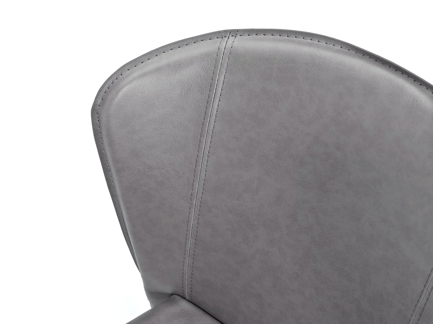 Break Chaise simili cuir gris 4 pcs