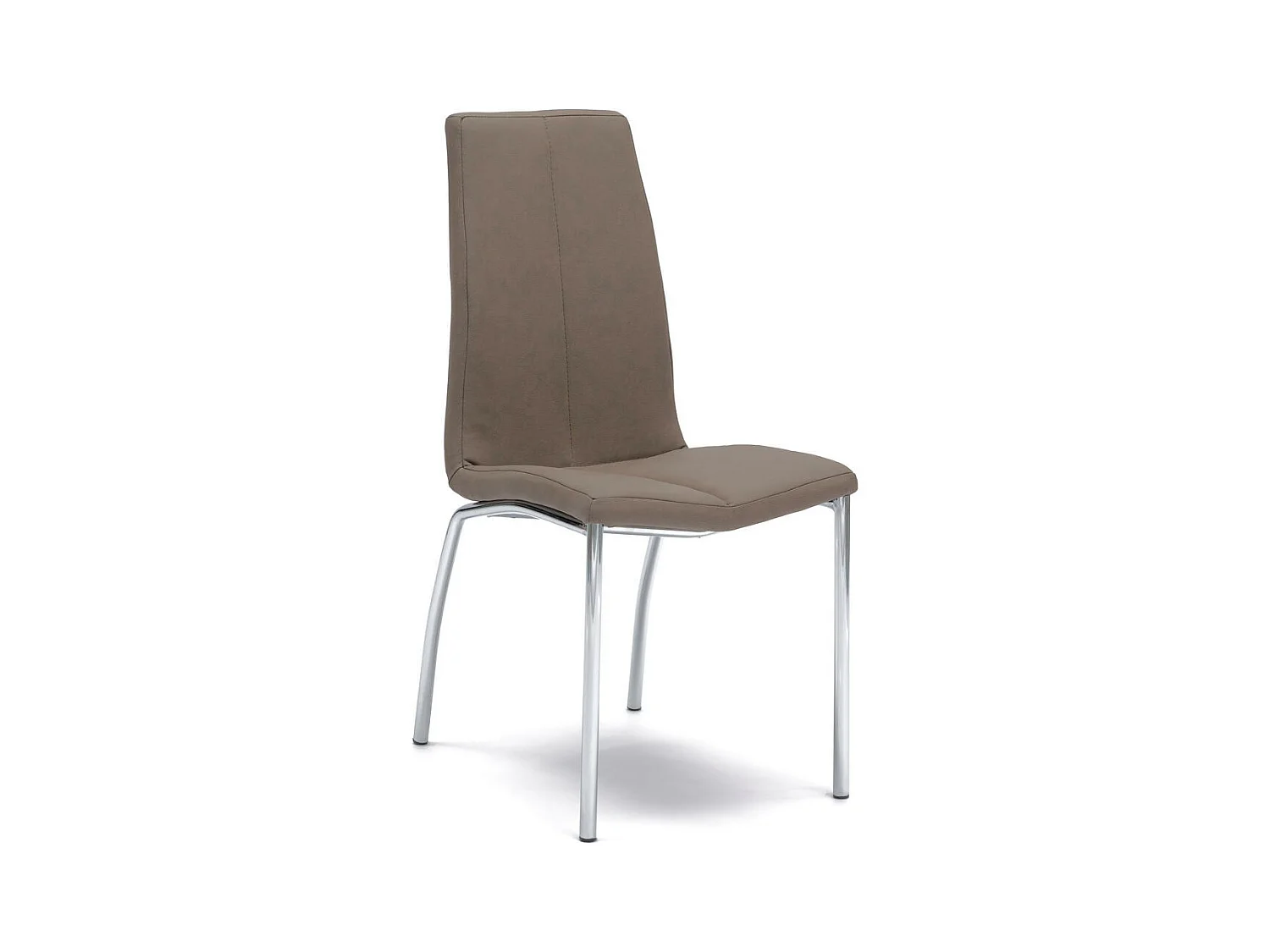 Viva Chaise en éco-cuir marron 4 pcs