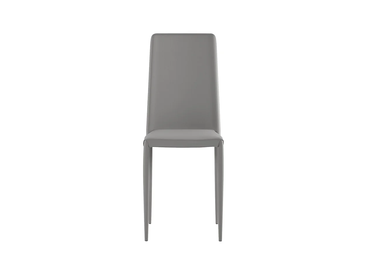 Cleo - Grauer Öko-Lederstuhl 4-tlg