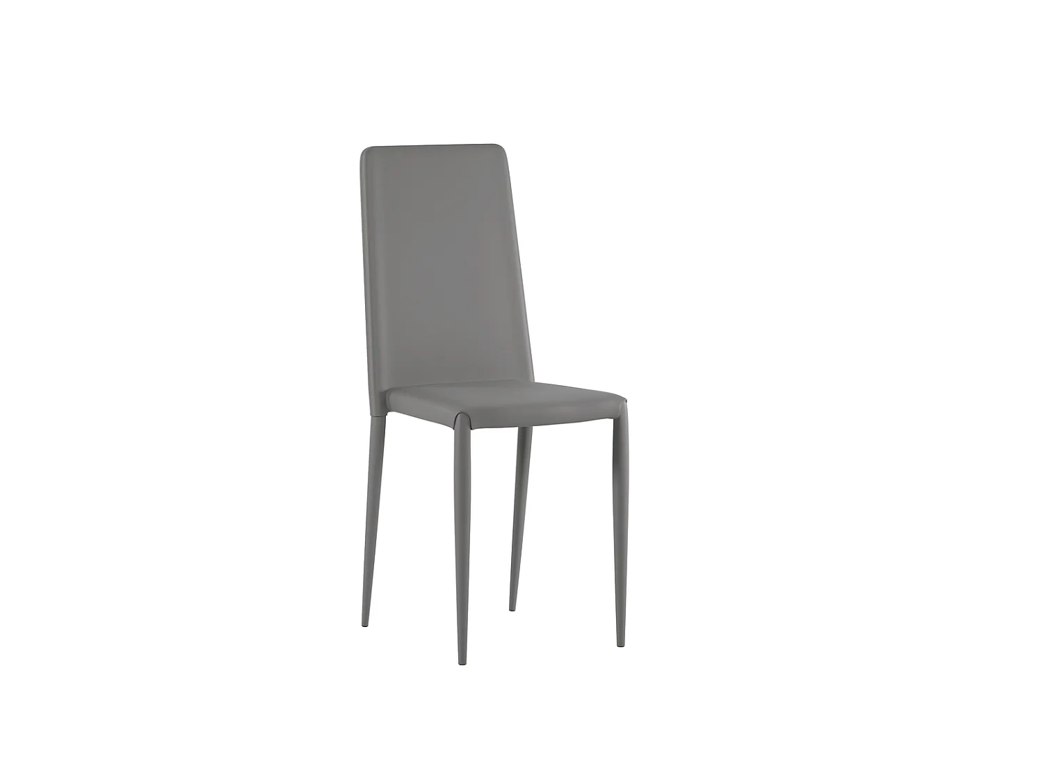 Cleo Chaise en éco-cuir gris 4 pcs