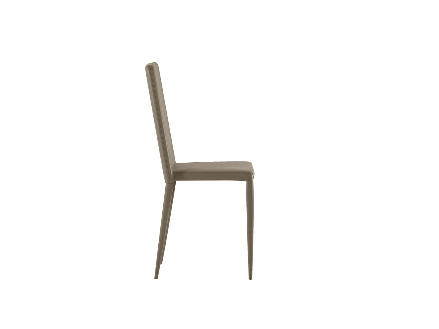 Cleo Chaise en éco-cuir gris tourterelle 4 pcs