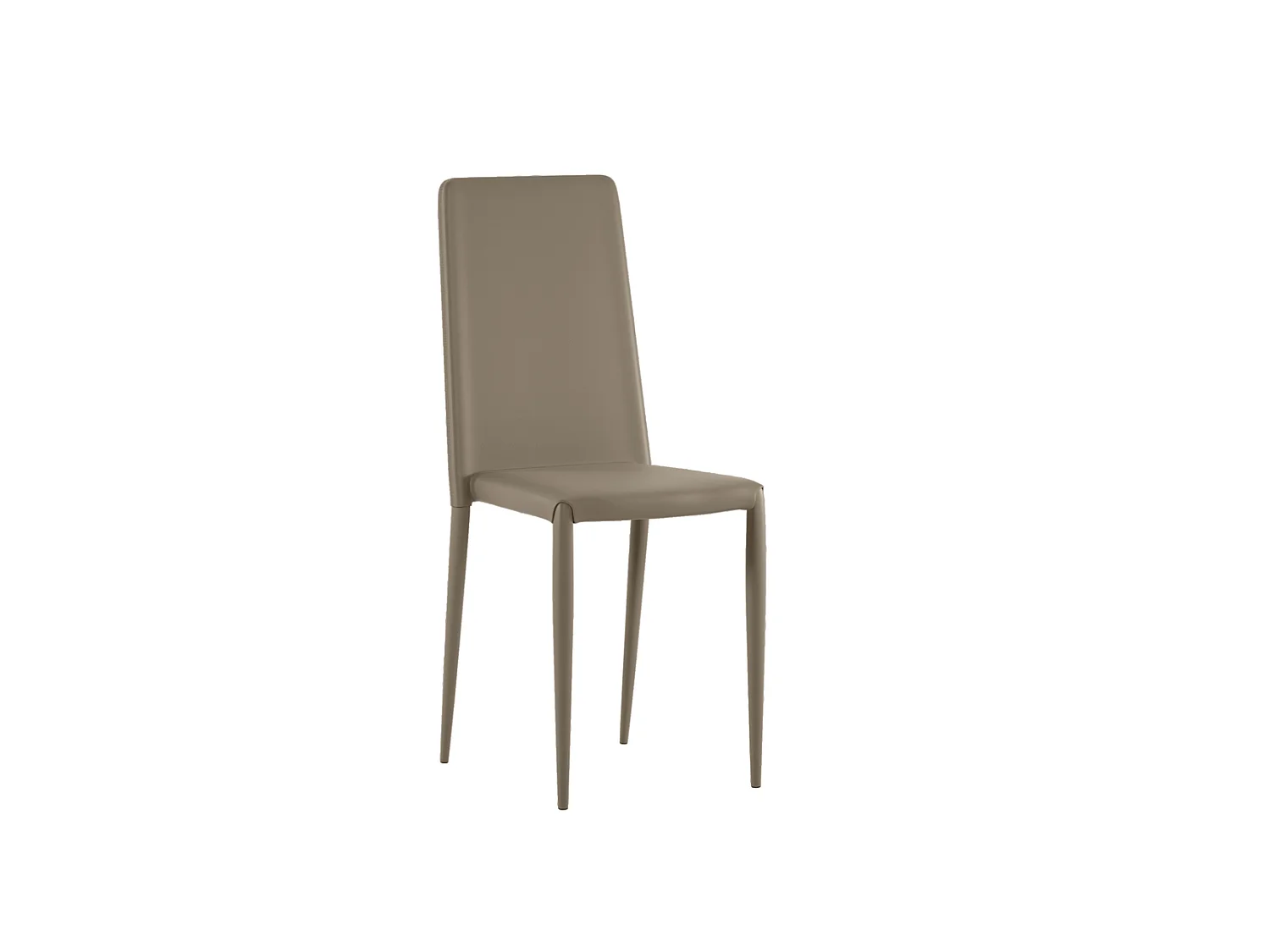 Cleo Chaise en éco-cuir gris tourterelle 4 pcs