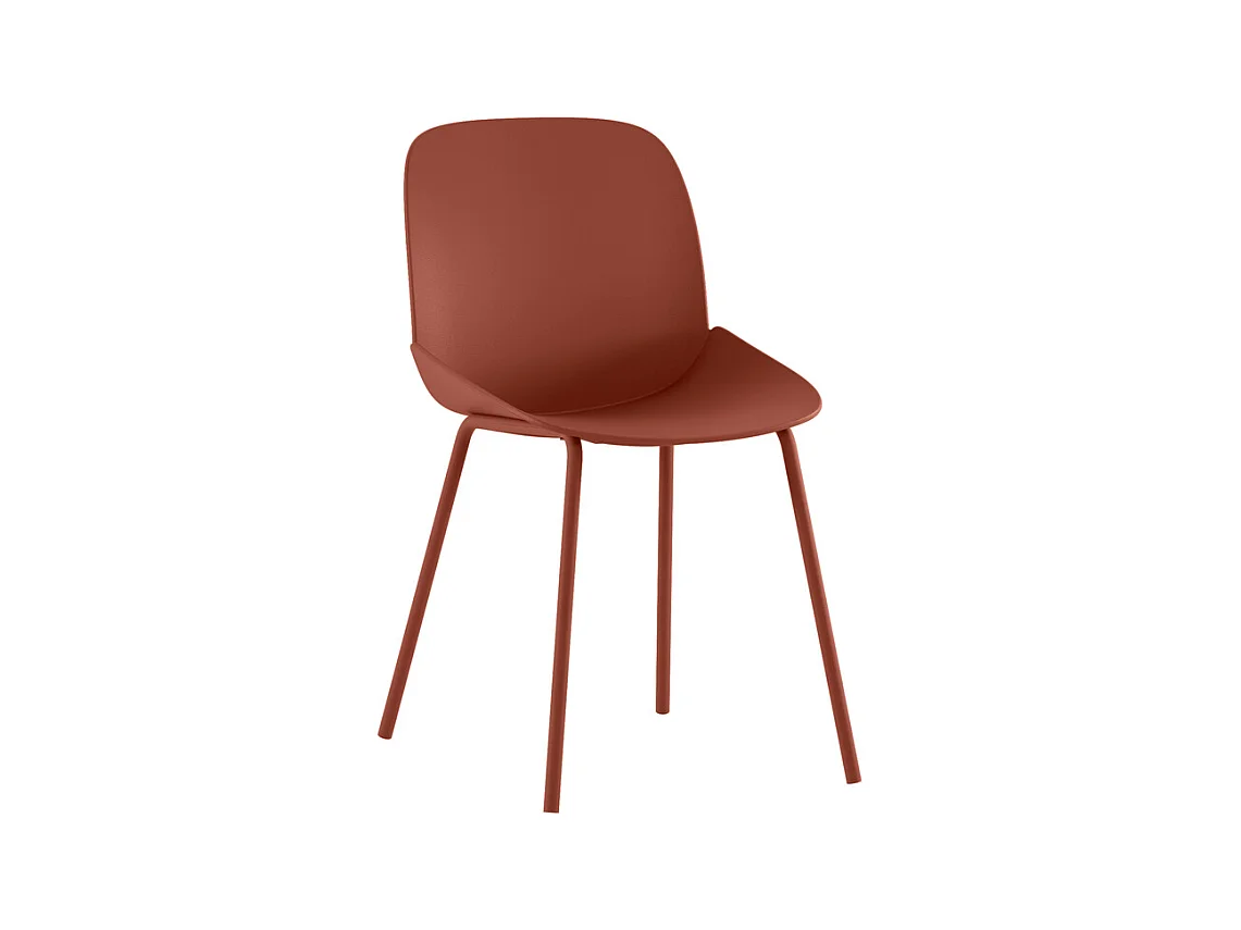 Eva Chaise en polypropylène rouille 4 pcs