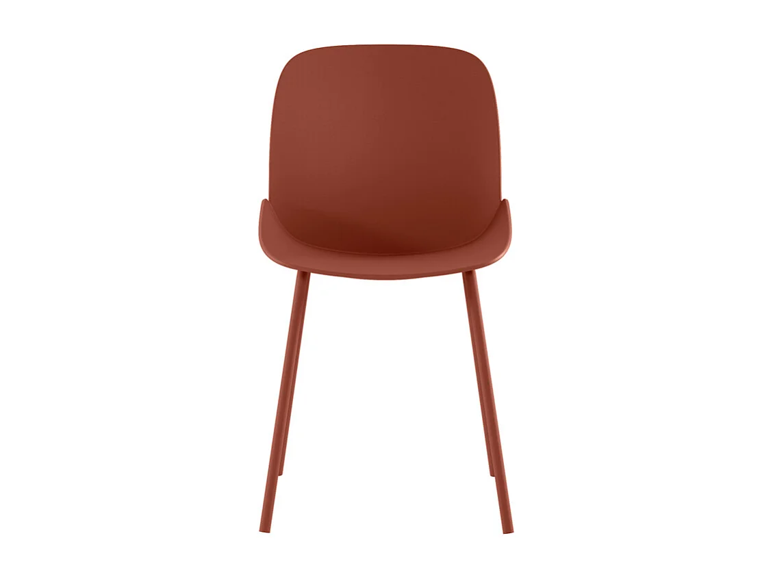 Eva - Sedia in polipropilene ruggine 4 pz