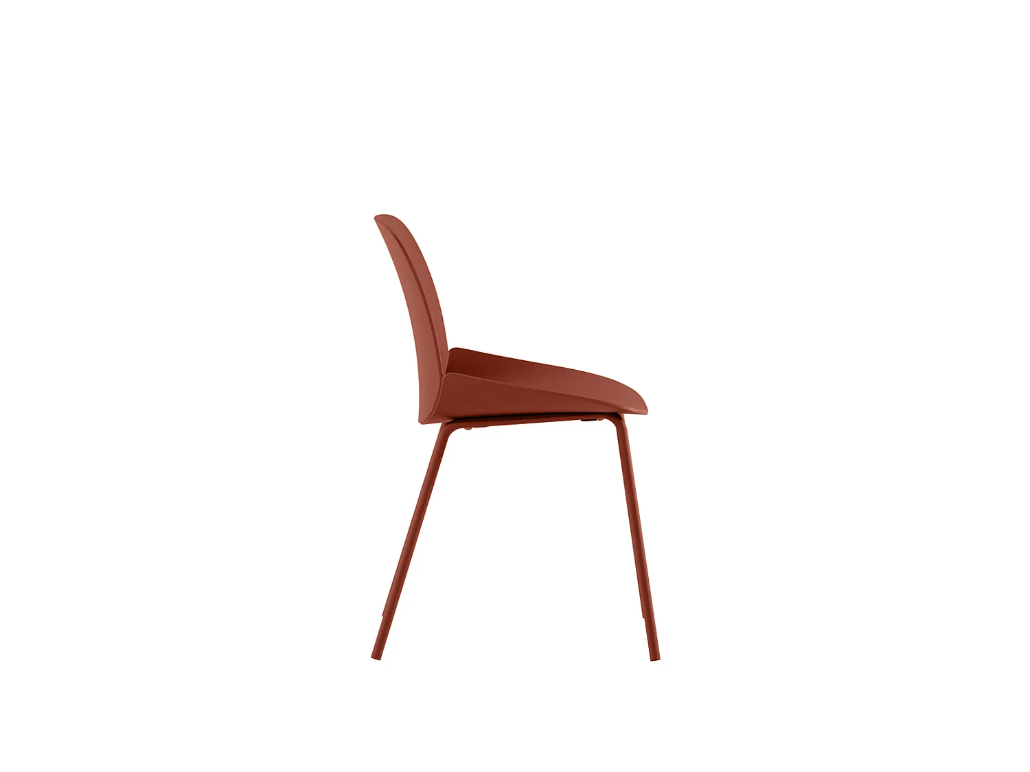 Eva Chaise en polypropylène rouille 4 pcs