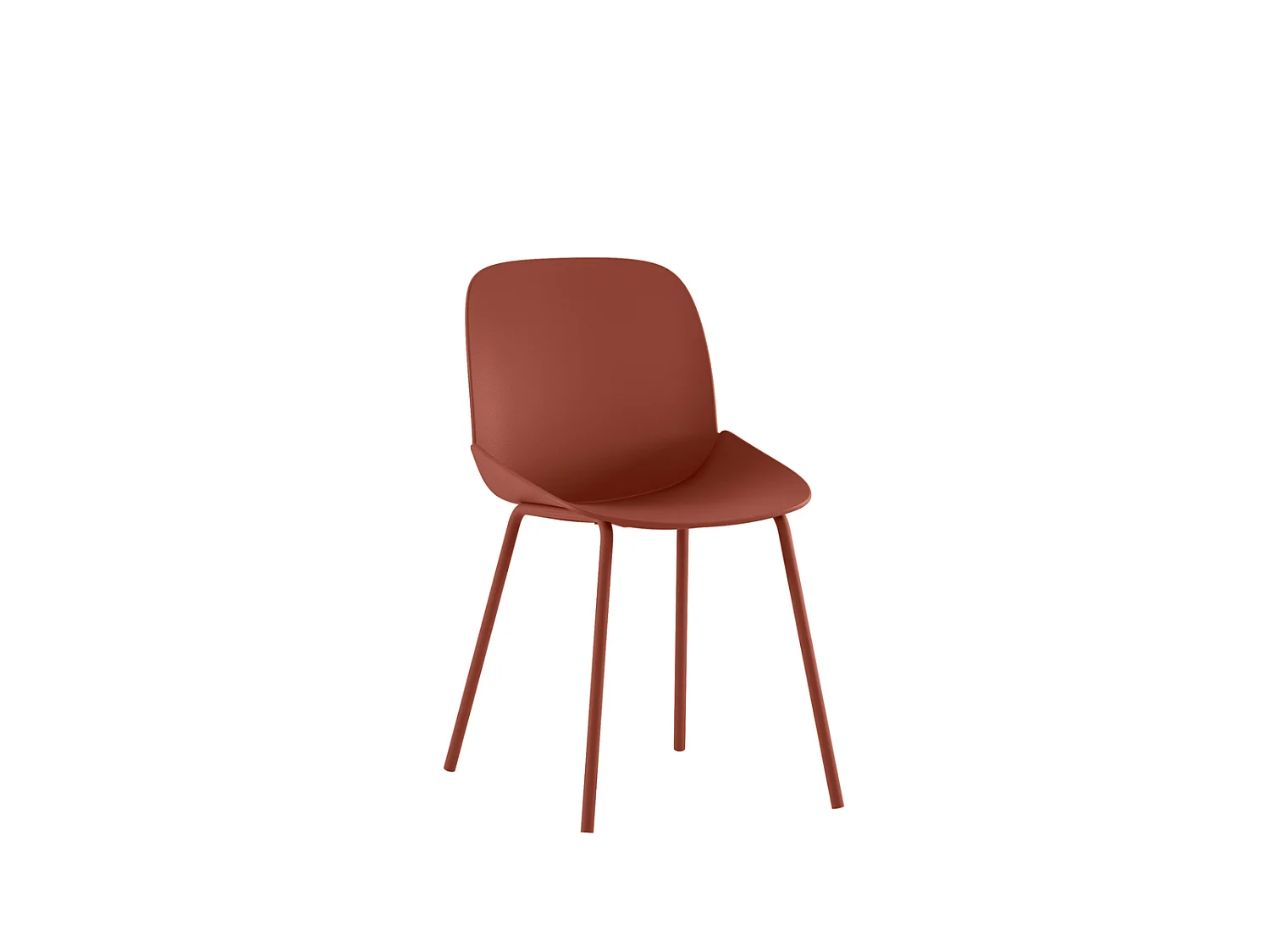 Eva Chaise en polypropylène rouille 4 pcs