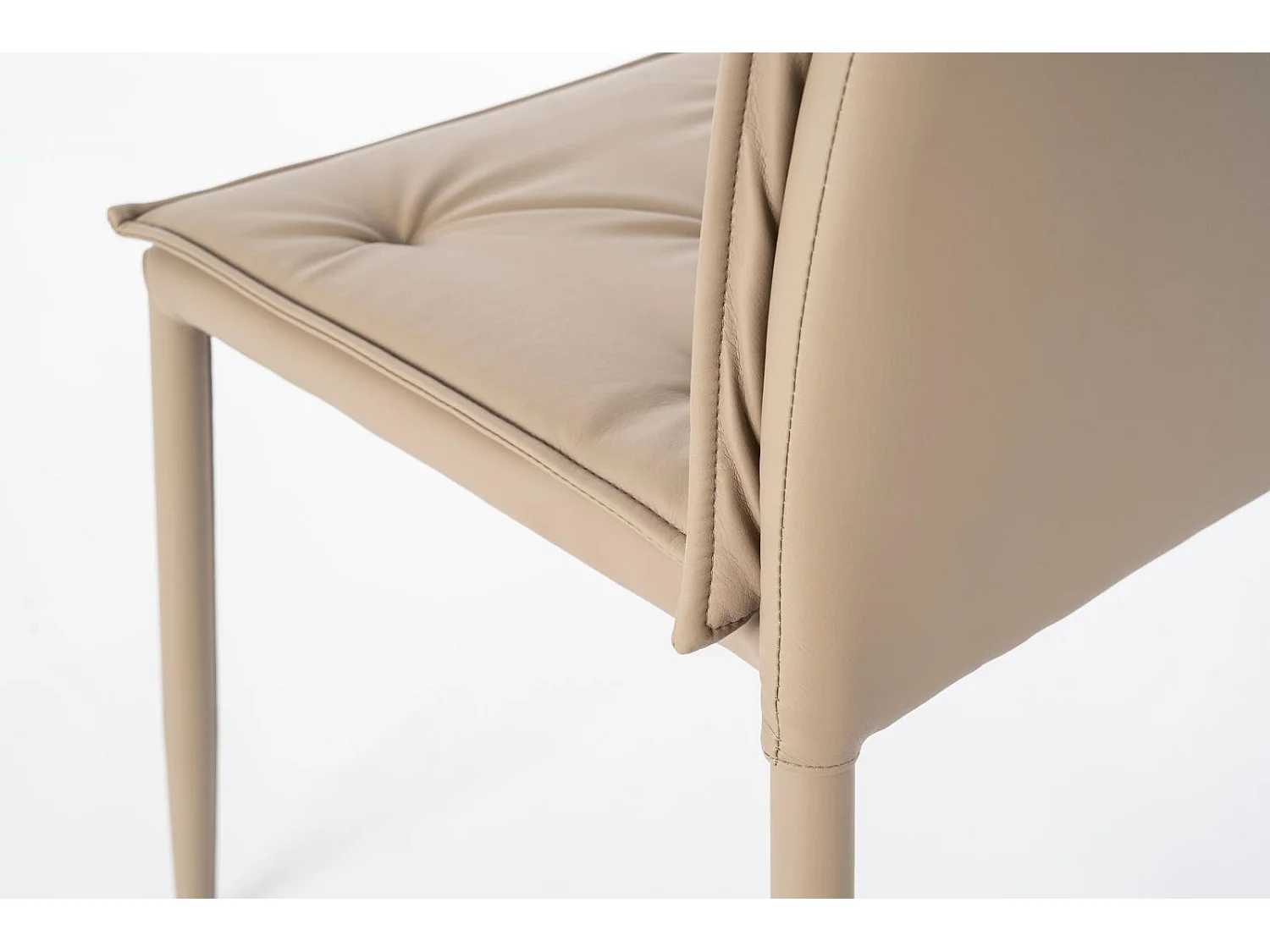 Carla - Dove grijze eco-lederen stoel 4 st