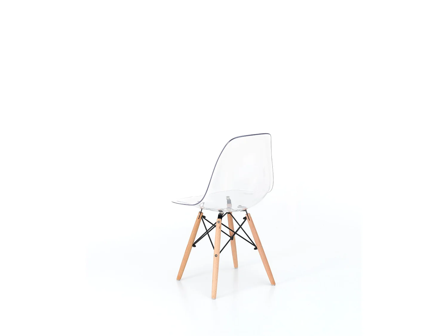 Isotta Chaise en polycarbonate PVC blanc 4 pcs