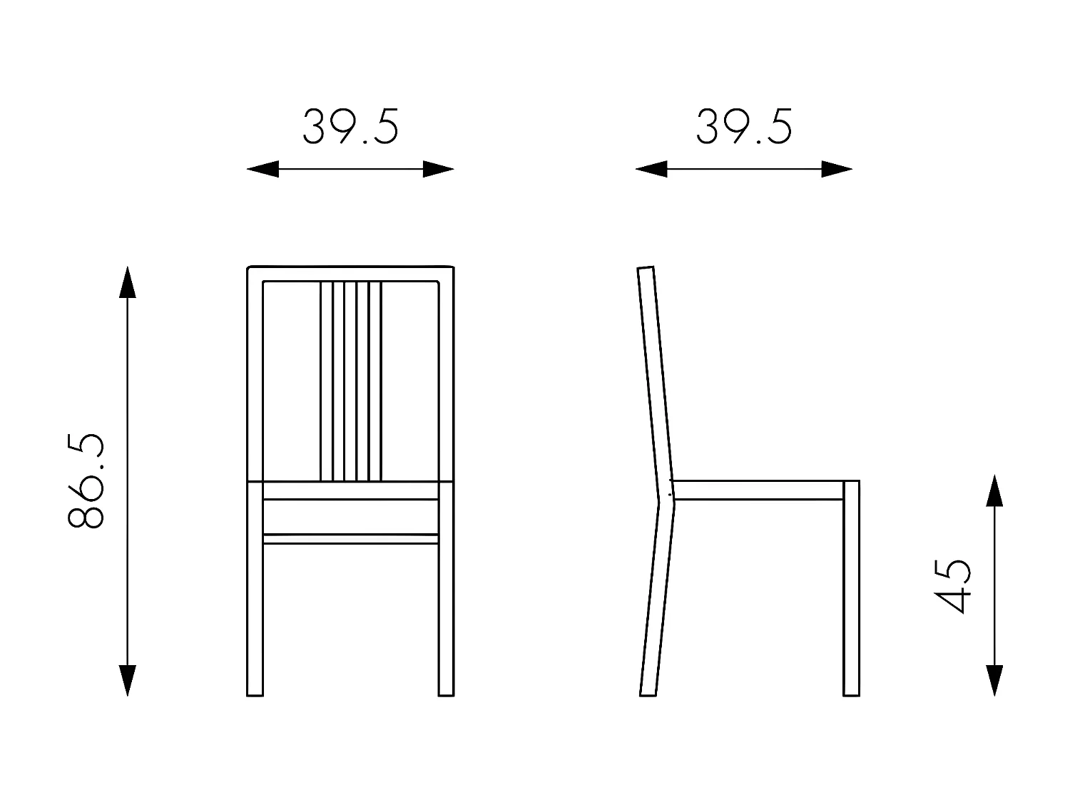 Mina - Grüner Holzstuhl 2-tlg