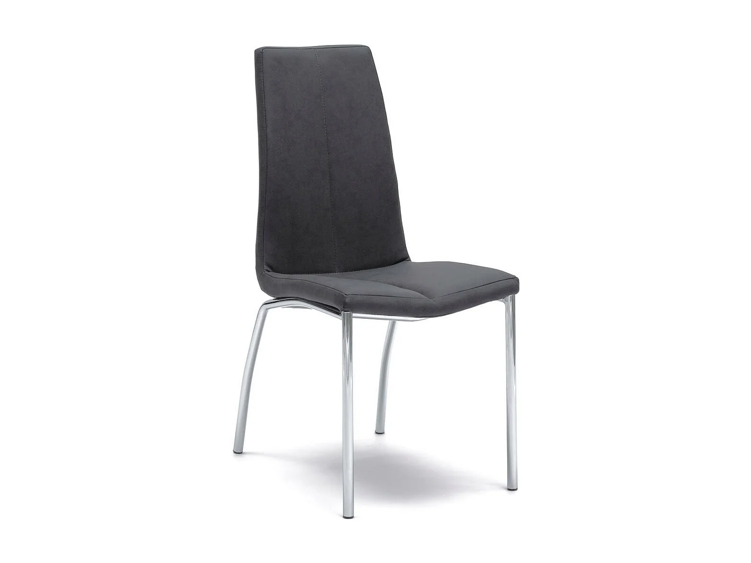 Viva Chaise en éco-cuir gris foncé 4 pcs