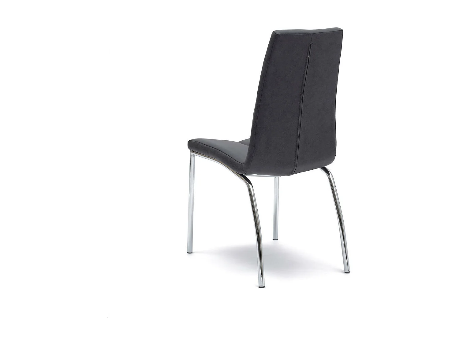 Viva Chaise en éco-cuir gris foncé 4 pcs