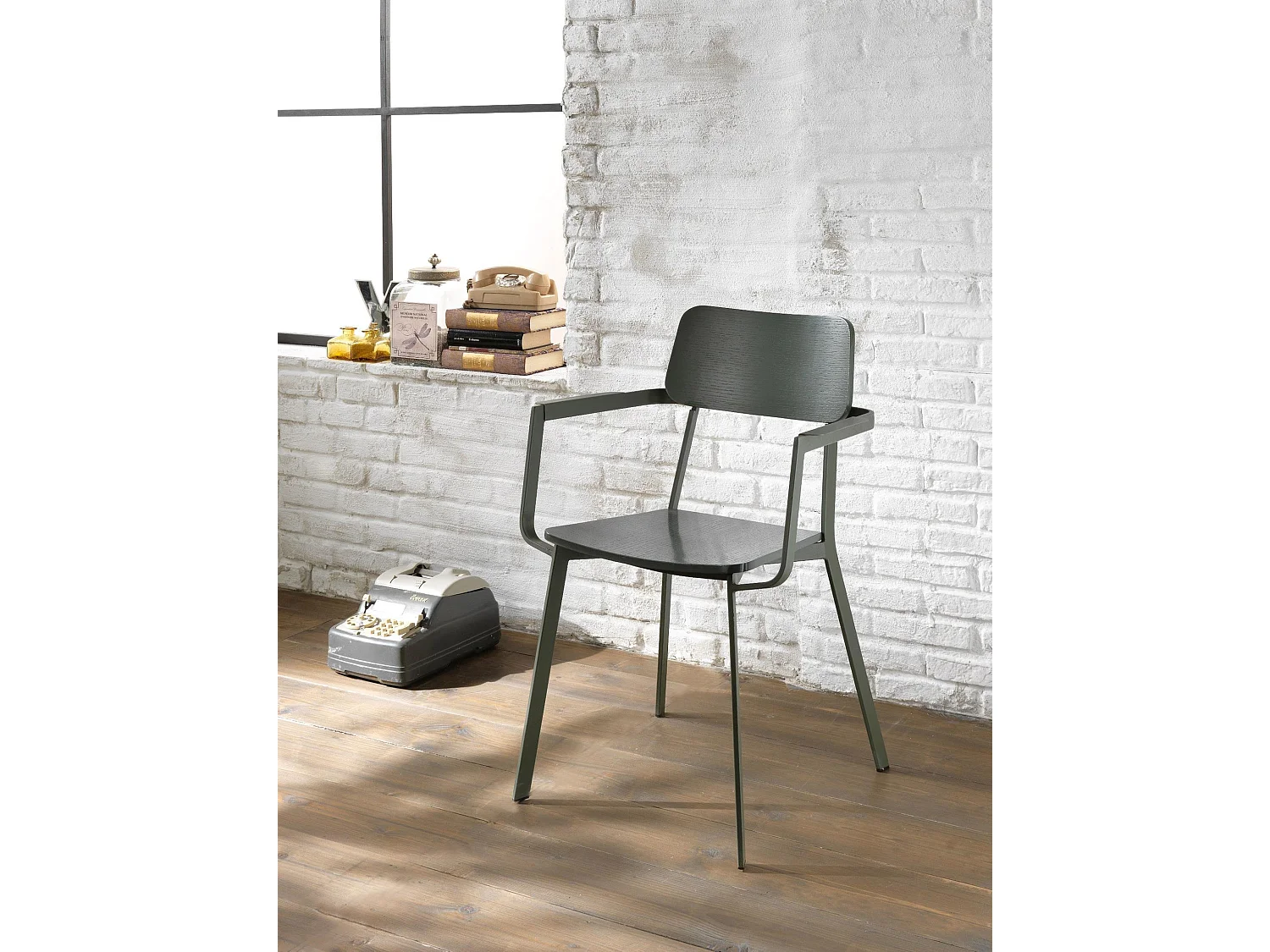 Table basse Woody Chaise en bois bleue 4 pcs