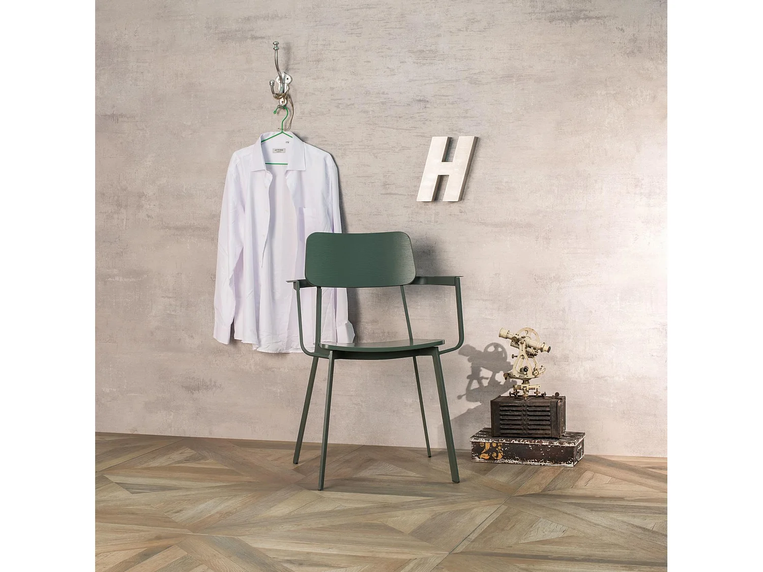 Table basse Woody Chaise en bois bleue 4 pcs