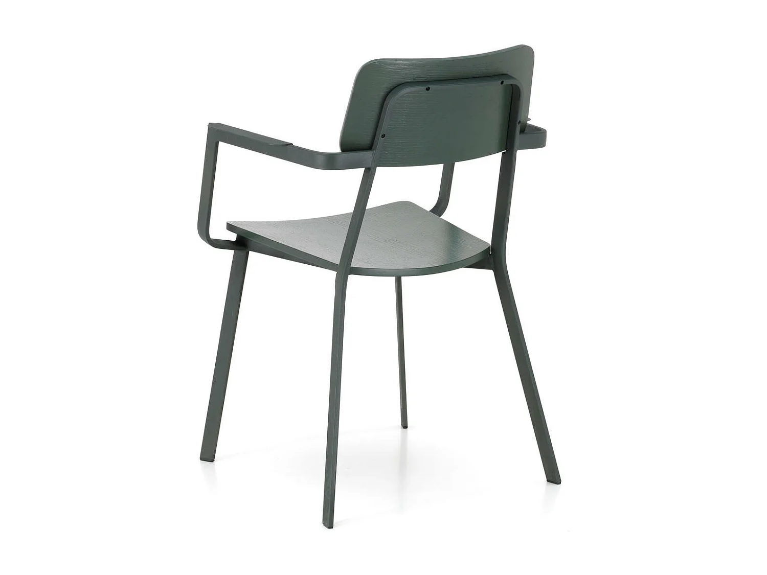 Mesa de centro amadeirada - Cadeira de madeira azul 4 unidades