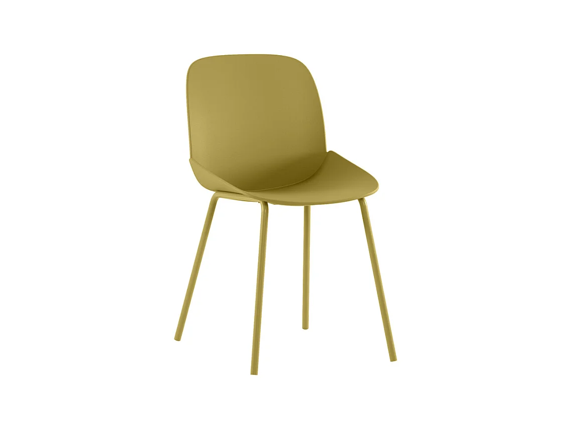 Eva Chaise en polypropylène moutarde 4 pcs