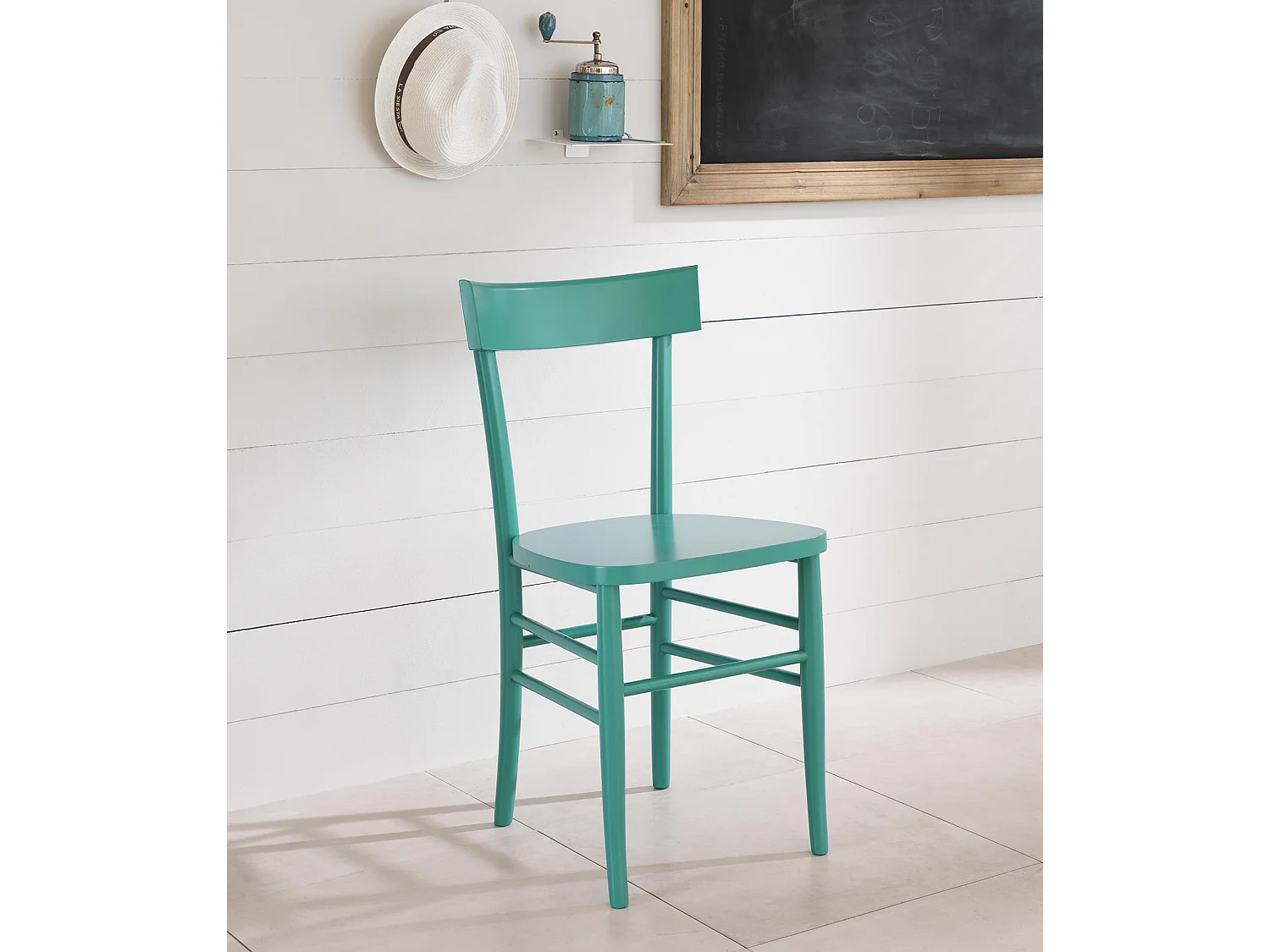 Brera Chaise en bois turquoise 2 pcs