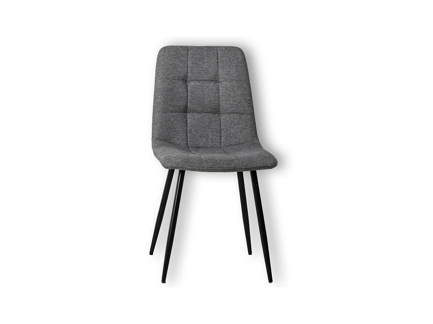 Chaise en tissu gris clair-noir 55 cm x 44 cm H. 81 cm 4 pcs