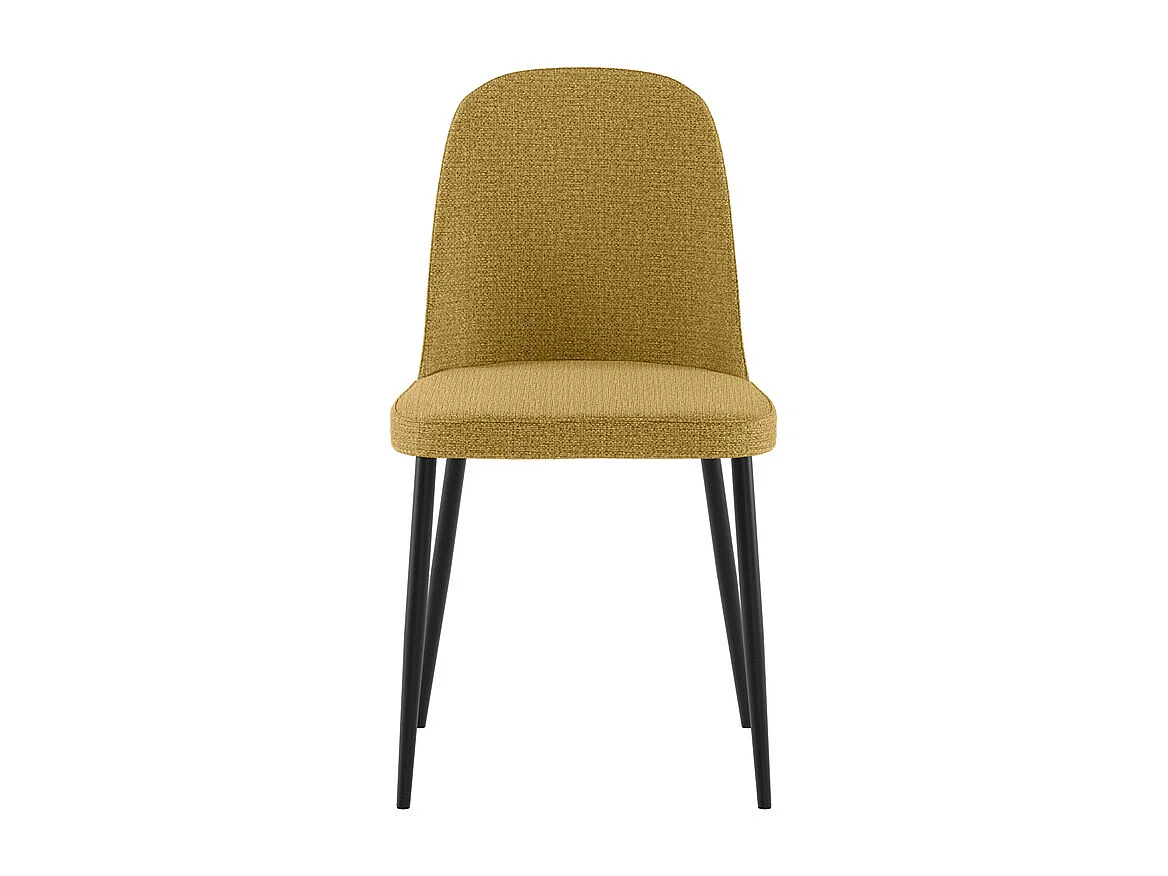 Tamara - Gele stoffen stoel 4 stuks