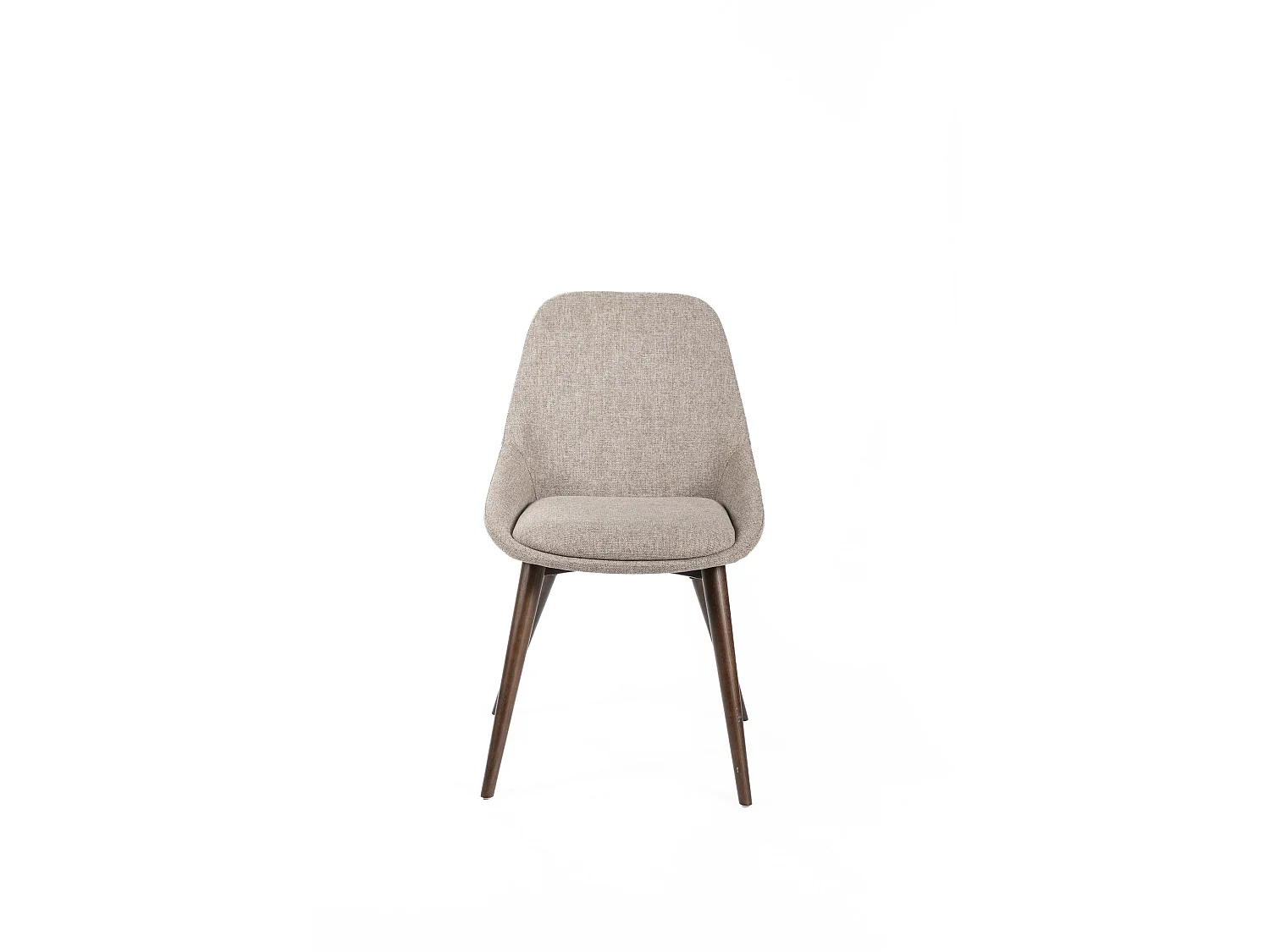 Astrid Chaise en tissu marron 4 pcs