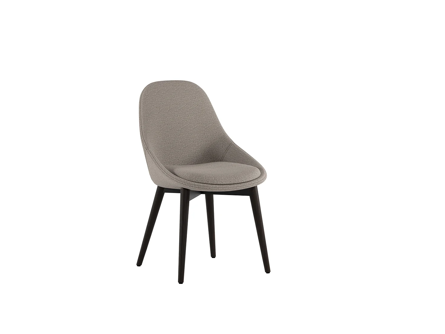 Astrid Chaise en tissu marron 4 pcs