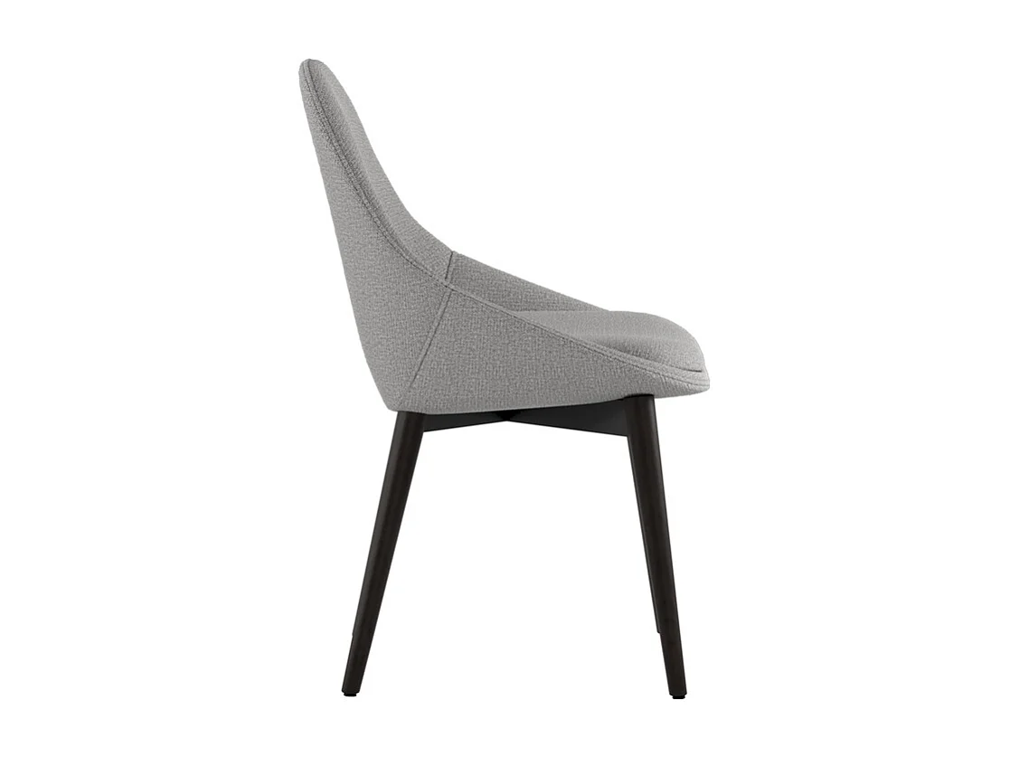 Astrid Chaise en tissu gris 4 pcs