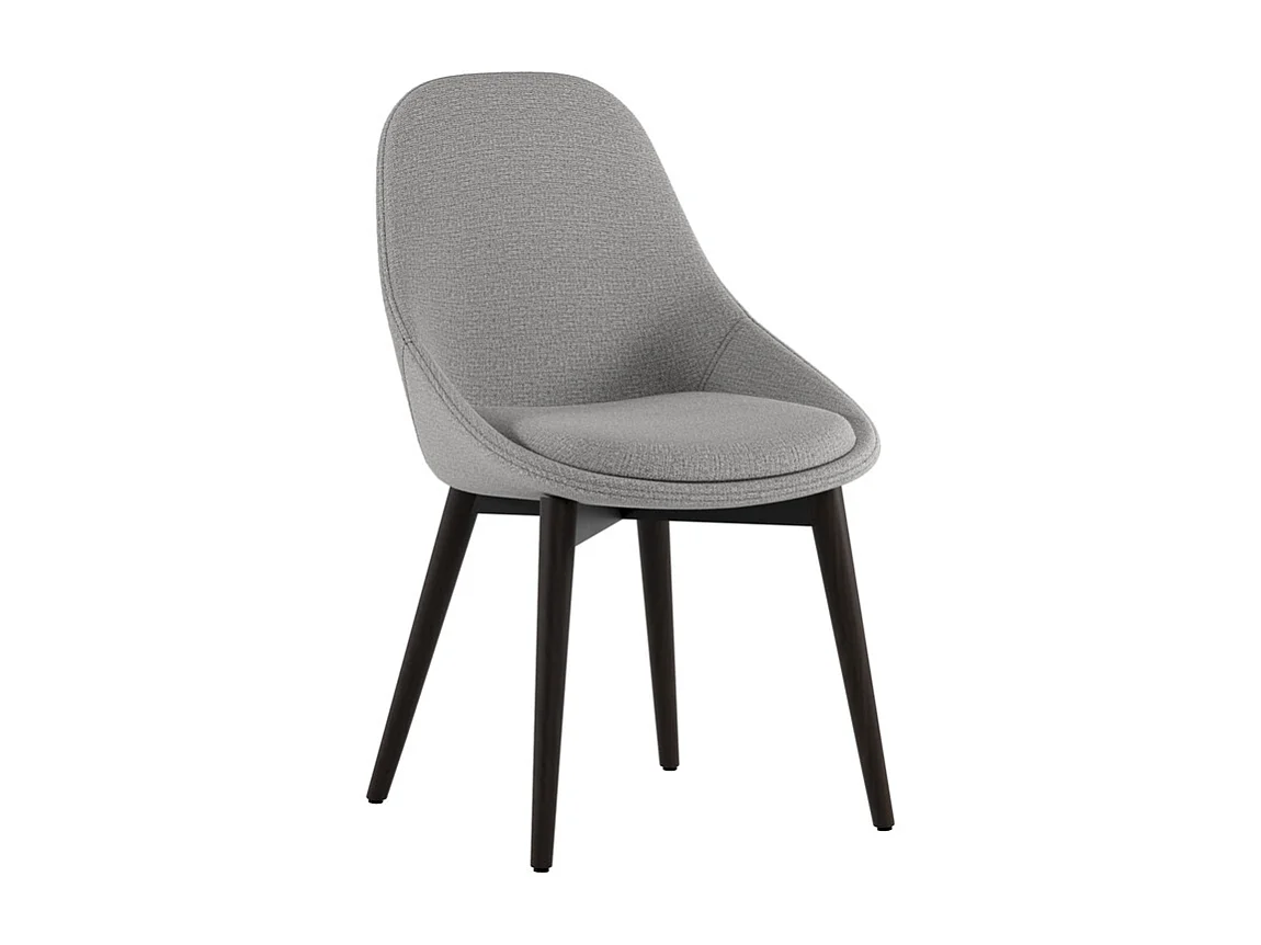 Astrid Chaise en tissu gris 4 pcs